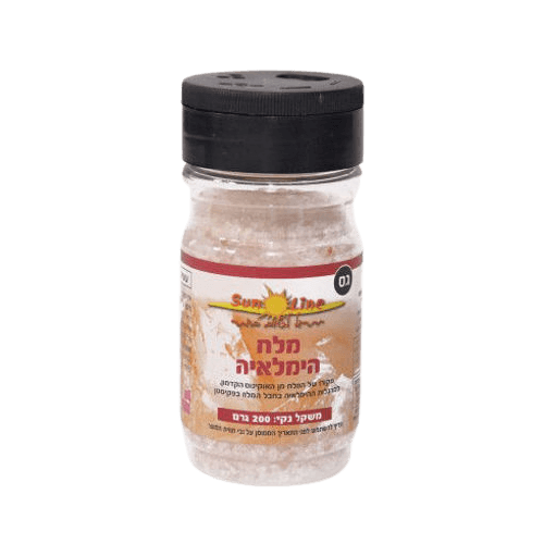 מלח גס מיובש עשיר במגנזיום וסידן מההימלאיה - 200 גרם סאן ליין