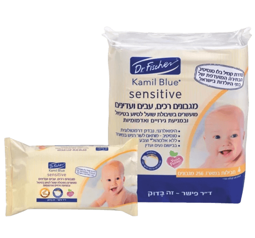 קמיל בלו מגבונים רכים, עבים ועדינים לסיוע בטיפול מניעת במניעת גירויים ואדמומיות | ד"ר פישר | מארז רביעיה
