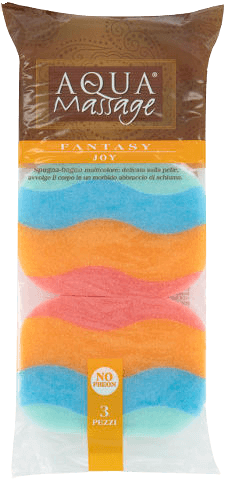 AQUA | ספוג עדין | צבעוני שלישייה