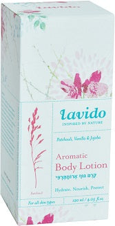 קרם גוף פטשולי, וניל, חמאת שיאה וחוחובה לבידו - 120 מ"ל