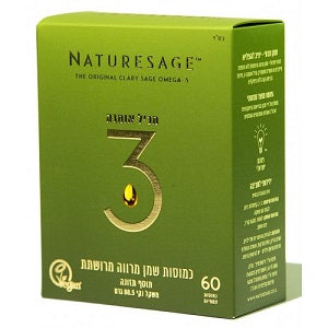 NATURESAGE כמוסות שמן מרווה מרושתת - 60 כמוסות צמחיות