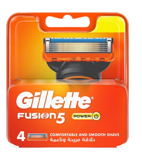 רביעיית סכיני גילוח | גילוח נוח וחלק | Gillette fusion 5 | 