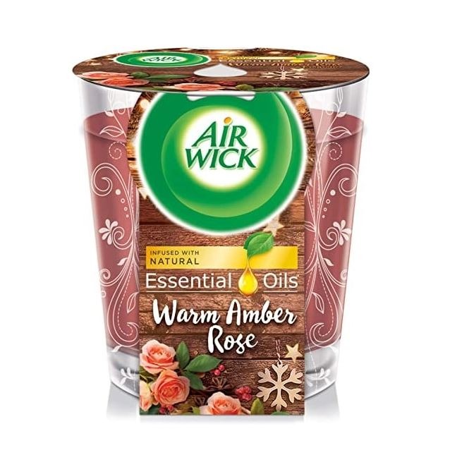 נר אייר ויק שמנים אתריים | אמבר רוז | 105 גרם | מהדורה מוגבלת