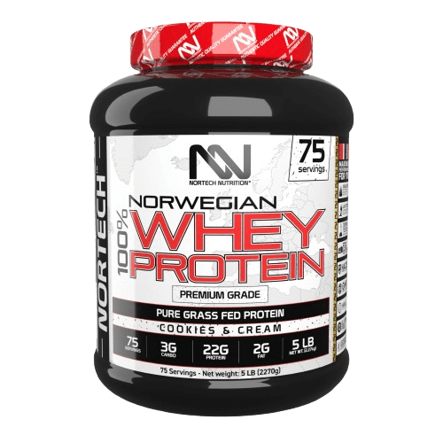 אבקת חלבון מי גבינה קרם עוגיות | 2.270 ק"ג | NORTECH NUTRITION