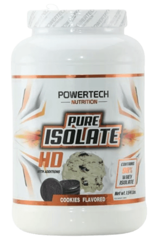 אבקת חלבון פיור איזולייט HD | בטעם עוגיות | 1.8 ק"ג | פאוורטק | Powertech