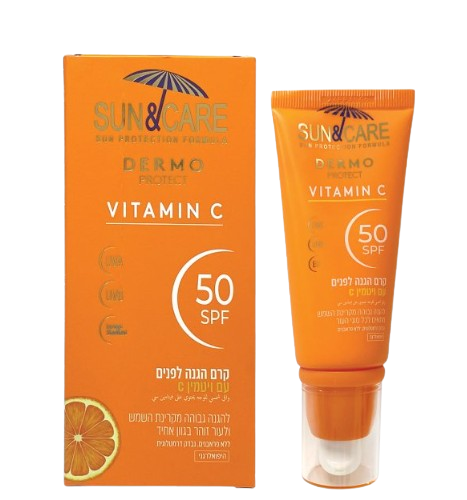 DERMO | קרם הגנה לפנים עם ויטמין סי | 50 SPF | 