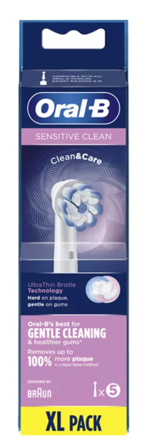 מארז 5 ראשים  למברשת שיניים חשמלית  Sensitive Clean - ORAL B