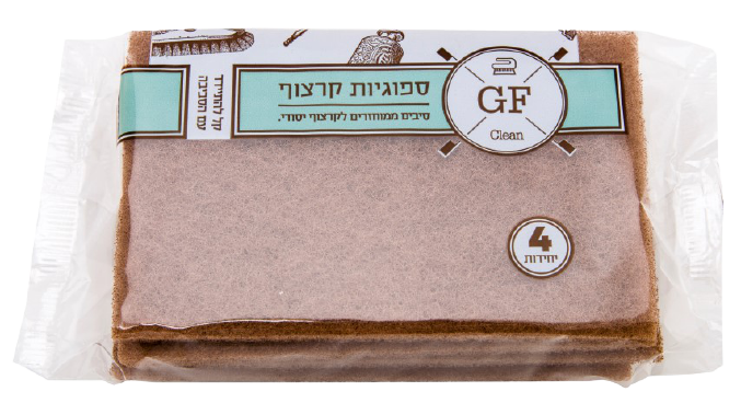 ספוג קרצוף אקולוגי | מכיל 4 יחידות באריזה