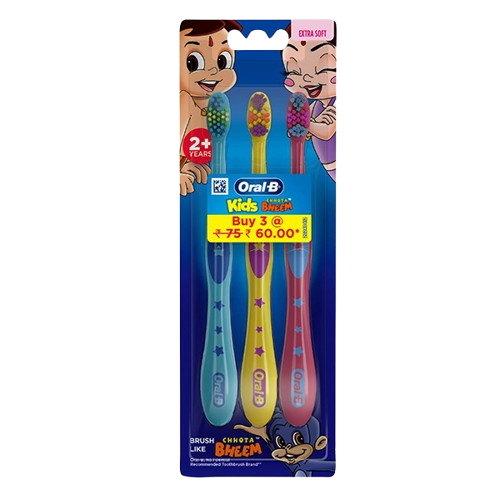 מארז שלישיית מברשות שיניים לילדים | מגיל שנתיים | ORAL - B