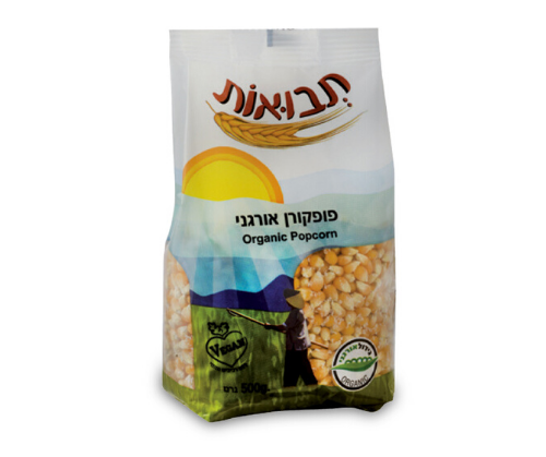 תבואות - פופקורן אורגני - 500 גרם