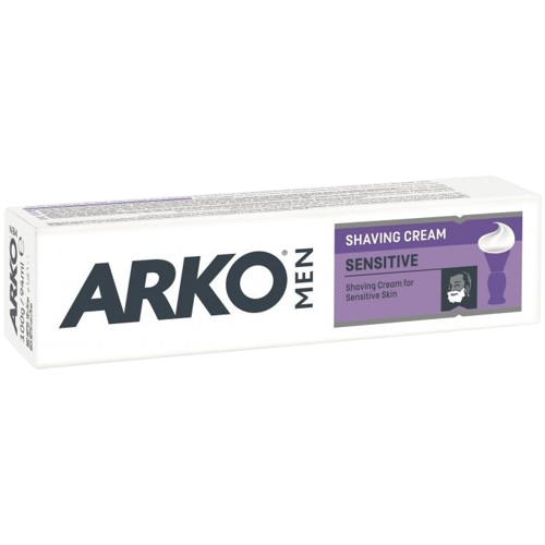 קרם גילוח מרענן לעור רגיל | SENSITIVE | מכיל 90 גרם | ארקו - ARKO
