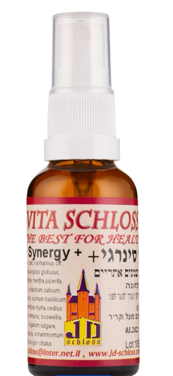 תרסיס סינרגי + | תרסיס המכיל שמנים אתריים לניקוי וטיהור האוויר | מכיל 100 מ"ל |