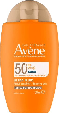 תחליב הגנה אולטרה +SPF50 עם גוון Ultra Fluid Tinted | מכיל 50 מ"ל | אוון - AVENE