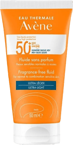תחליב הגנה מהשמש +SPF50 לעור רגיל עד מעורב ללא בישום | מכיל 50 מ"ל | אוון - AVENE