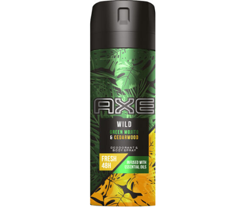 WILD - AXE - דאודורנט בודי ספריי לגבר בניחוח פרש ברגמוט ופינק פפר