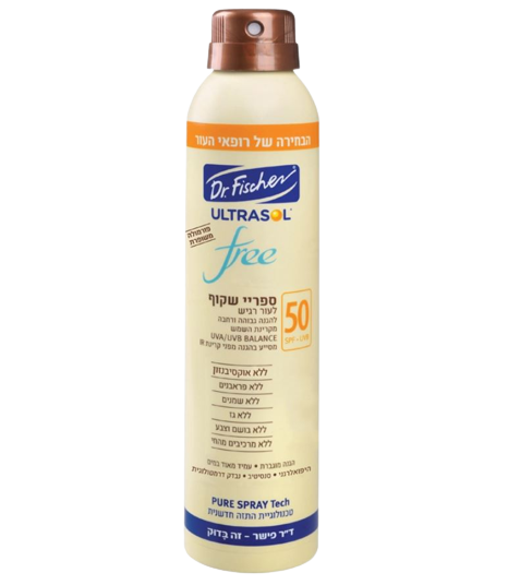 אולטרסול | ספריי שקוף | לעור רגיש | SPF50 | מכיל 200 מ"ל
