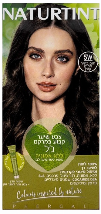 צבע שיער קבוע במרקם ג'ל | ללא אמוניה | ללא SLS | ללא פרבנים | 5W | חום בהיר חמים קורן |