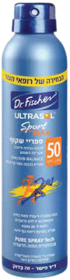 אולטרסול | ספורט מקס | ספריי שקוף | SPF50 | מכיל 200 מ"ל