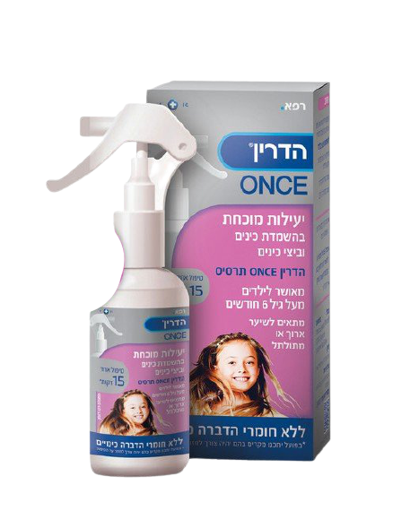 הדרין | וואנס Once | השמדת כינים בספריי | תרסיס לשיער | 100 מ"ל