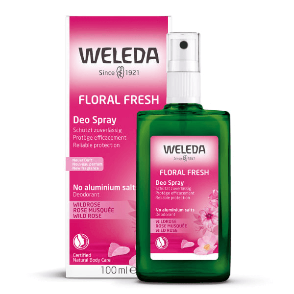 דאודורנט | ורד הבר | מבית וולדה | מכיל 100 מ"ל | WELEDA WILD ROSE