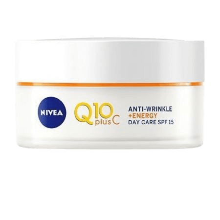 Q10 קרם יום אנרג'י | מכיל 50 מ"ל | Healty Glow Day Cream SPF 15 | ויטמין C |