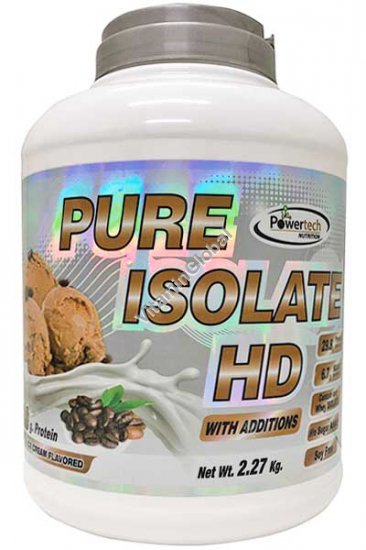 אבקת חלבון פאוורטק בטעם קפה | Pure Isolate HD אייזולט טהור | PowerTech Protein Powder Coffee