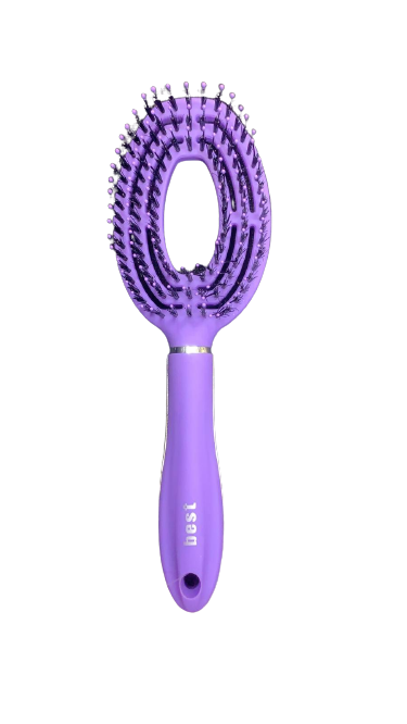 מברשת שיער | בצבע סגול חזק | עם פסים בצבע כסף