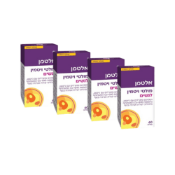 מולטי ויטמין לנשים - 60 קפליות המכילות ויטמינים ומינרלים בתוספת Q10 וג'ינסנג - מבית אלטמן - אריזת רביעיה