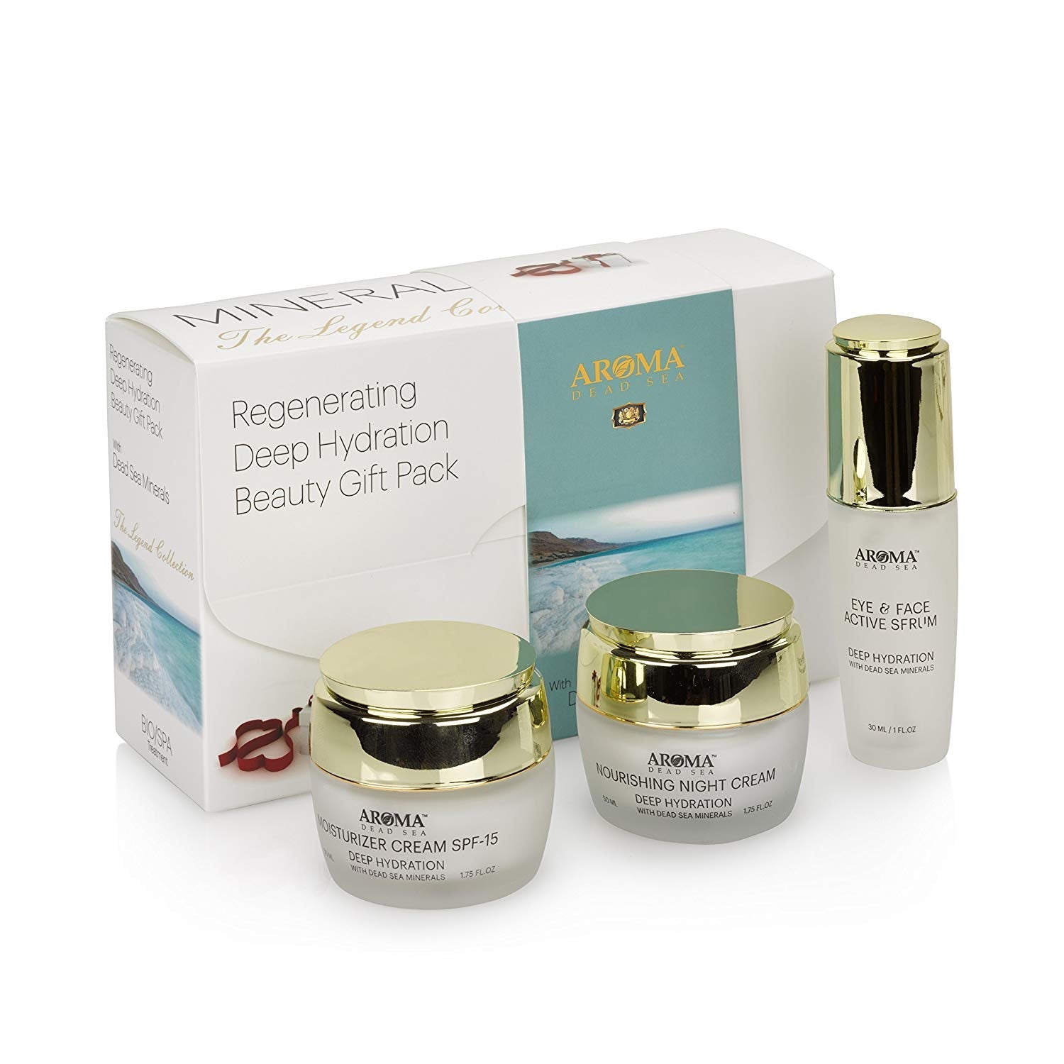 סט לחידוש והזנת עור הפנים | מארז מתנה | Aroma Dead Sea