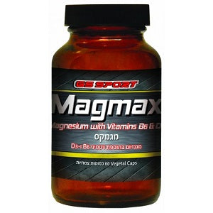 מגנזיום בתוספת ויטמין B6 ו-D3 ג'י אס ספורט - מכיל 60 כמוסות