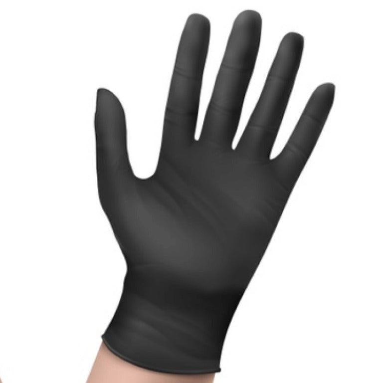 כפפות ניטריל שחורות | ללא אבקה | מידה סמול | לשימוש חד פעמי | מכיל 100 יחידות