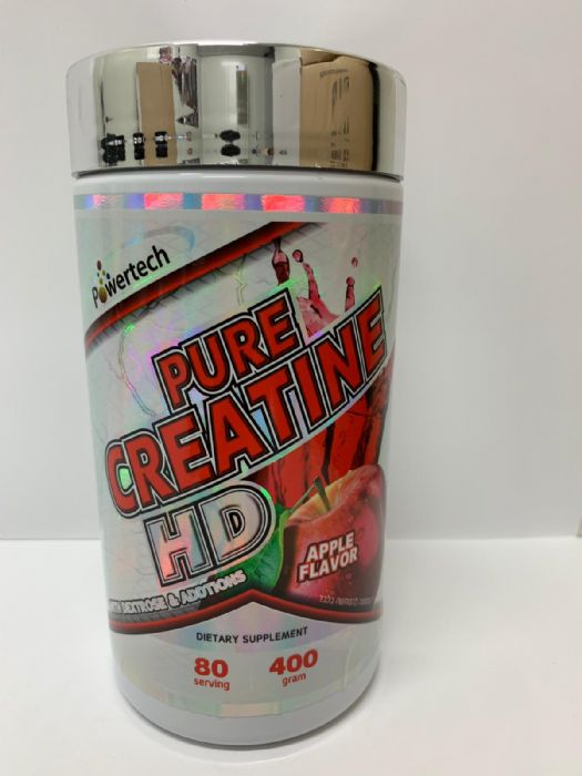 אבקת קריאטין - POWERTECH - PURE CREATINE HD-בטעם תפוח
