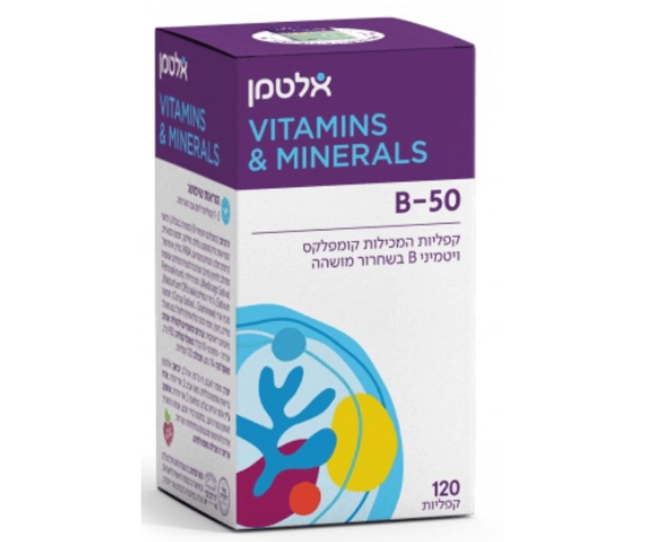 קומפלקס ויטמיני B המכיל 50 מ"ג אלטמן - 120 קפליות