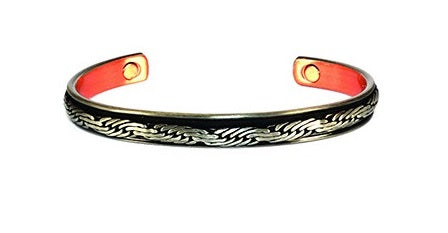 צמיד נחושת מגנטי מידה אוניברסלית - חוליות כסופות