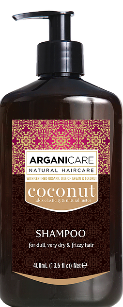 שמפו לשיער יבש מאוד ופגום מבית ארגניקייר - קוקוס - 400 מ"ל