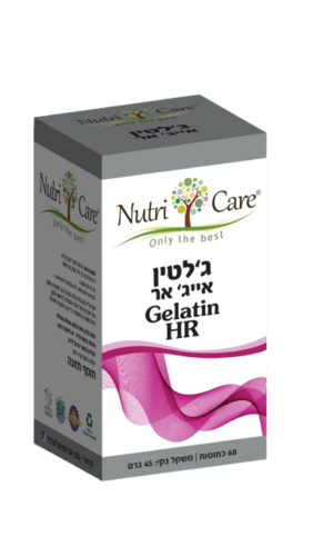 ג'לטין אייג' אר | מכיל 60 כמוסות ג'לטין, ג'ינקו בילובה וביוטין | נוטרי קר נוטרי קר | Nutri Care