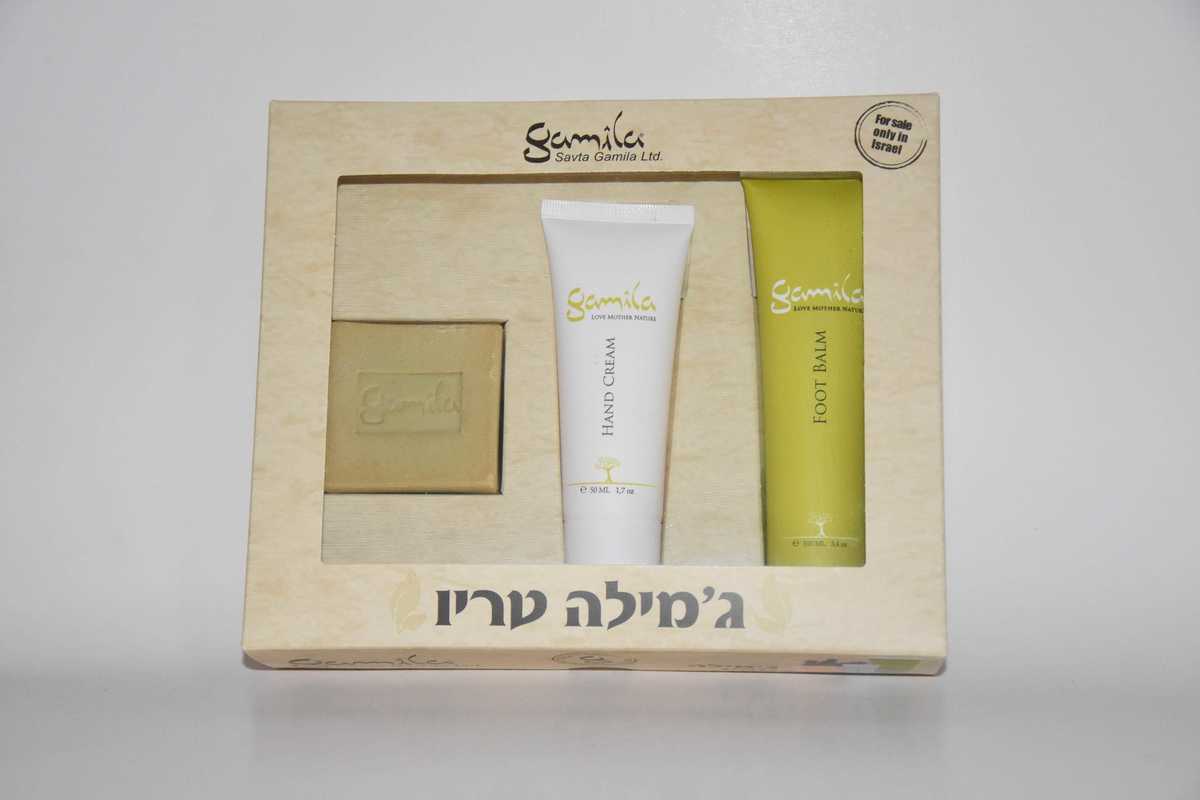 ג'מילה טריו | מארז סבון לבנדר , קרם ידיים וקרם לכפות הרגליים | סבתא ג'מילה