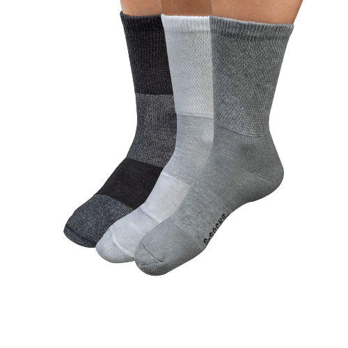 זוג גרבי חורף לסוכרתיים אנטי בקטריאליים להקלה על לחץ הדם בצבע שחור | מידה 43-46 | אוריאל | URIEL