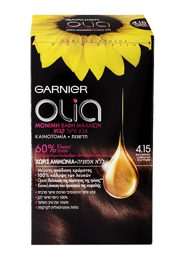 olia צבע שיער ללא אמוניה גרנייה - שוקולד קרח 4.15