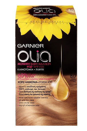 olia צבע שיער ללא אמוניה גרנייה - בלונד 8.0