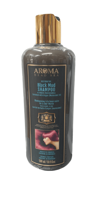 ארומה | שמפו בוץ | עשיר במינרלים | עם שמן ארגן | 560 מ"ל