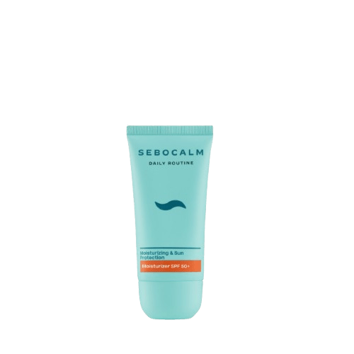 קרם לחות עם הגנה מהשמש +SPF50 | מכיל 50 מ"ל | סבוקלם - SEBOCALM
