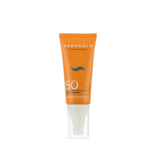 קרם הגנה מינרלי לפנים SPF50 | מכיל 50 מ"ל | סבוקלם - SEBOCALM