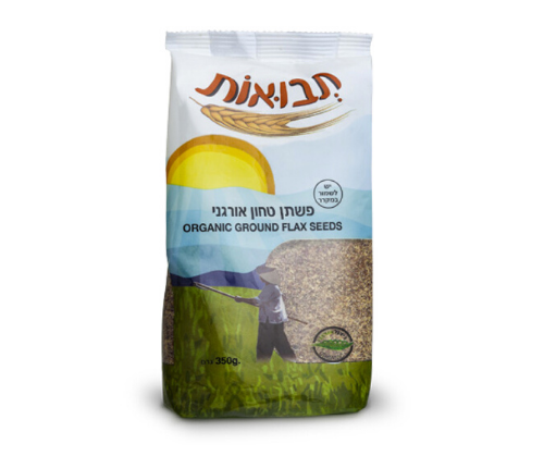 תבואות - פשתן טחון אורגני - 350 גרם