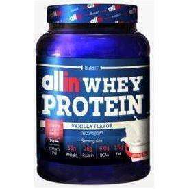 אבקת חלבון מי גבינה אול אין -טעם וניל (759 גרם) -allin whey protein