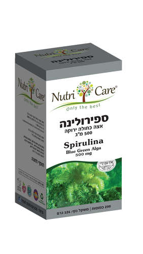 נוטרי קר | ספירולינה | 500 מ"ג | 200 כמוסות | מסייעת בשמירה על פלורה תקינה
