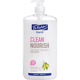 דוקטור פישר | אל סבון | 1ליטר | מועשר בויטמין E | ושמן זית | Clean and Nourish ד"ר פישר | Dr. Fischer