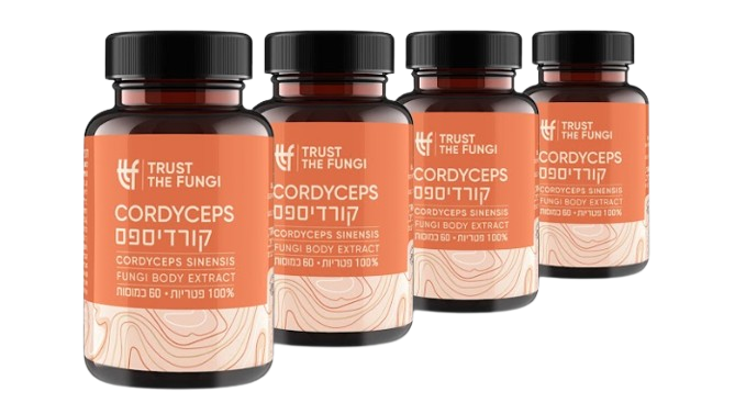 פטריית קורדיספס | מיצוי 100% פטריות | בשיטת FBE | מבצע רביעייה | מכיל 240 כמוסות |