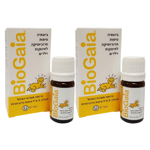 ביוגאיה | טיפות פרובויוטיקה | לתינוקות וילדים | 5מ"ל | בריאות מערכת העיכול | כשר 