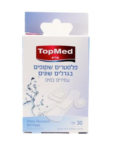 פלסטרים שקופים בגדלים שונים עמידים במים 30 יח'